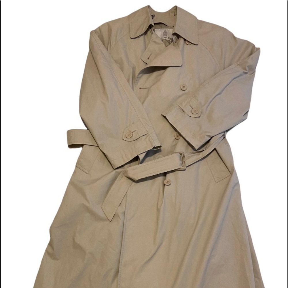 London Fog Beige Trench Coat Women’s Size 12R